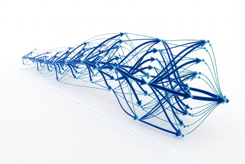 A directed network of repeated encounters with a dominant direction